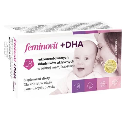 Miniaturka artykułu - Feminovit + DHA, 30 kaps.