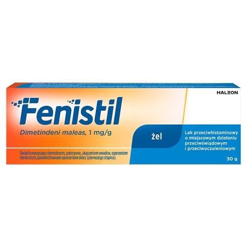 Miniaturka artykułu - FENISTIL 0,1% Żel - 30 g USZKODZONE TEKTUROWE OPAKOWANIE