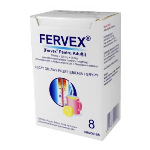 Miniaturka artykułu - FERVEX, 8 saszetek Delfarma