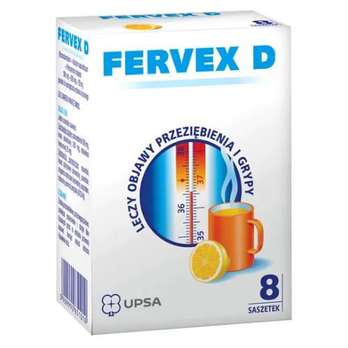 Miniaturka artykułu - FERVEX D - 8 saszetek 