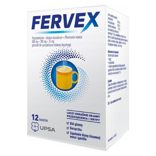 Miniaturka artykułu - Fervex smak cytrynowy, 12 saszetek