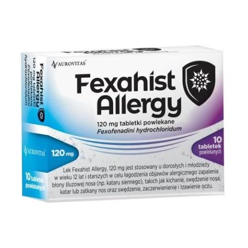 Miniaturka artykułu - Fexahist Allergy 120 mg, 10 tabletek powlekanych