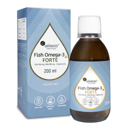Miniaturka artykułu - Aliness Fish Omega-3 Forte, 200 ml