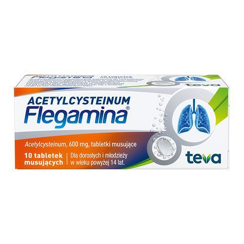 Flegamina ACC Acetylcysteinum 600 mg, 10 tabletki musujące USZKODZONE OPAKOWANIE