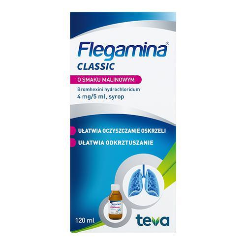 Miniaturka artykułu - FLEGAMINA Syrop malina - 120 ml USZKODZONE OPAKOWANIE TEKTUROWE