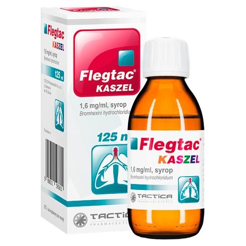Miniaturka artykułu - Flegtac syrop na kaszel mokry - 125 ml