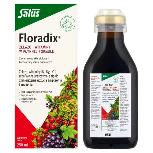 Miniaturka artykułu - Floradix Żelazo i witaminy, 250 ml