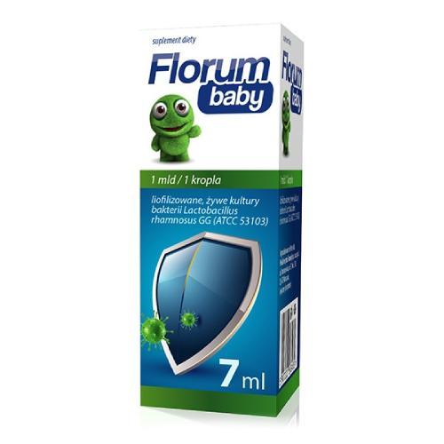 Miniaturka artykułu - Florum Baby Probiotyk krople, 7ml Polski Instytut Farmacji USZKODZONE TEKTUROWE OPAKOWANIE