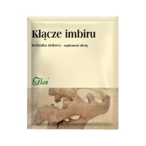 Miniaturka artykułu - FLOS Kłącze imbiru Herbatka ziołowa, 50g