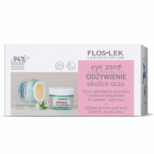 Miniaturka artykułu - FLOS-LEK Eye Zone Odżywienie (Krem pod oczy, 15ml + Żel do powiek i pod oczy, 10g)