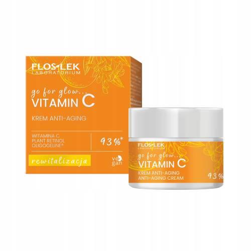 Miniaturka artykułu - FLOS-LEK Go For Glow Vitamin C Rewitalizacja Krem anti-aging, 50ml