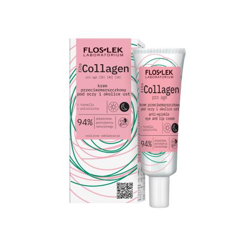 Miniaturka artykułu - FLOS-LEK Krem przeciwzmarszczkowy pod oczy i okolice ust, 30 ml