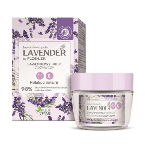 Miniaturka artykułu - FLOS-LEK LAVENDER Lawendowy Krem Do Twarzy Odżywczy na dzień i na noc, 50 ml