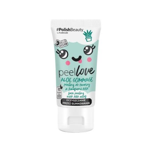 Miniaturka artykułu - FLOS-LEK PEELLOVE ALOE GOMMAGE Peeling do twarzy z kwasami AHA, 75ml