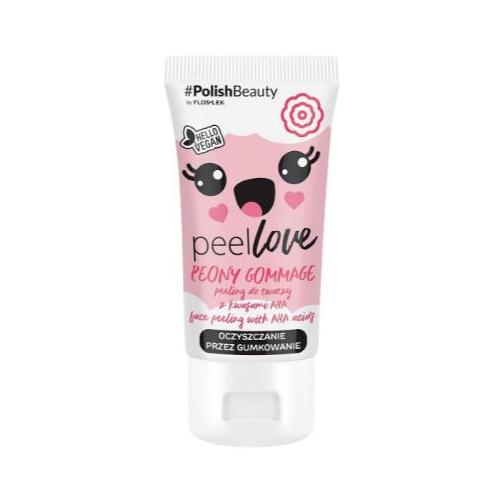 Miniaturka artykułu - FLOS-LEK PEELLOVE PEONY GOMMAGE Peeling do twarzy z kwasami AHA, 75ml