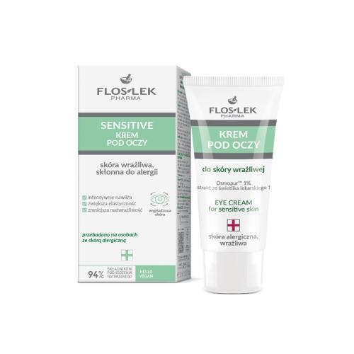Miniaturka artykułu - FLOS-LEK Sensitive Krem pod oczy do sk&oacute;ry wrażliwej, 30ml