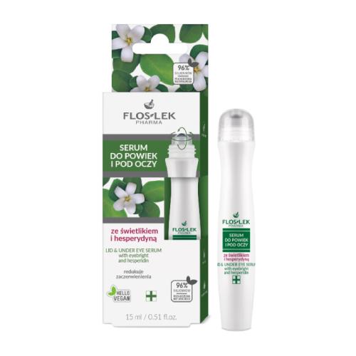 Miniaturka artykułu - Floslek Serum do powiek i pod oczy ze świetlikiem i hesperydyną, 15 ml