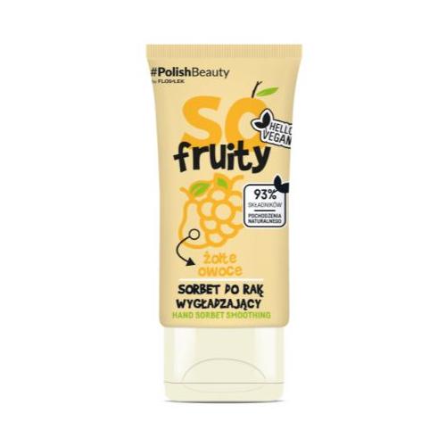 Miniaturka artykułu - FLOS-LEK SO FRUITY! Sorbet do rąk ż&oacute;łte owoce Wygładzający, 50ml