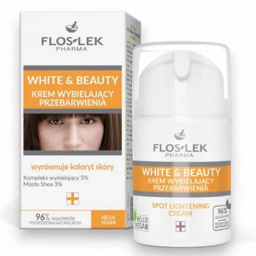 Miniaturka artykułu - FLOS-LEK WHITE&BEAUTY Krem wybielający przebarwienia, 50ml