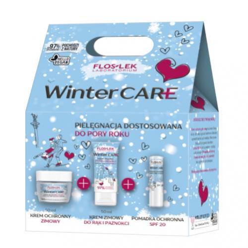 FLOS-LEK Zestaw Winter Care (Krem ochronny, 50ml + Krem do rąk i paznokci, 50ml + Pomadka ochronna SPF20, 4g)
