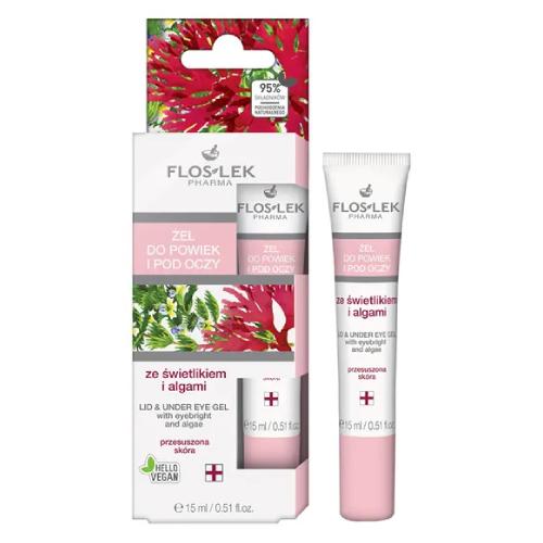 Miniaturka artykułu - FLOS-LEK Żel do powiek i pod oczy świetlik/algi, 15ml