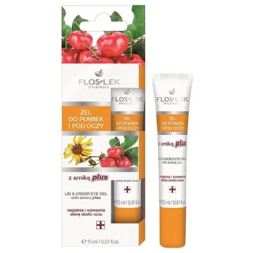 Miniaturka artykułu - FLOS-LEK Żel do powiek pod oczy z arniką Plus -15ml