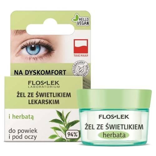 Miniaturka artykułu - FLOS-LEK Żel ze świetlikiem i herbatą- 10 g