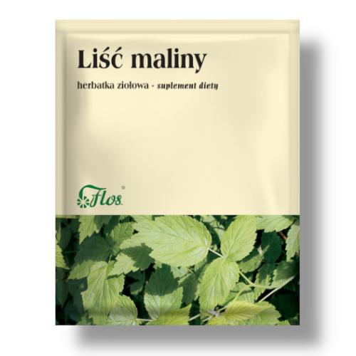 Miniaturka artykułu - FLOS Malina liść herbatka ziołowa, 50g