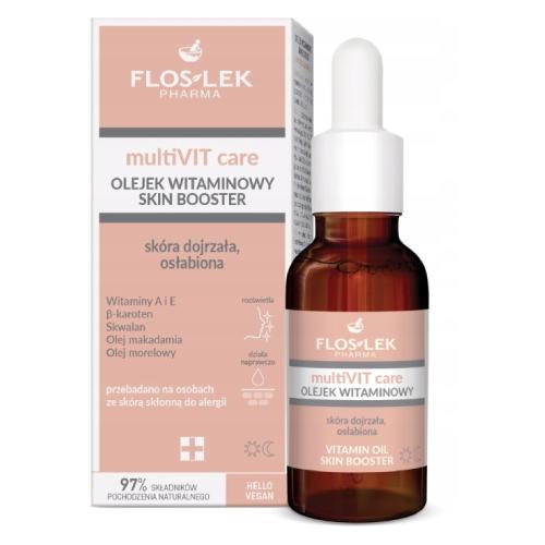 Miniaturka artykułu - FLOS-LEK MultiVIT Care Olejek witaminowy Skin Booster na dzień i noc - sk&oacute;ra dojrzała, osłabiona, 30ml