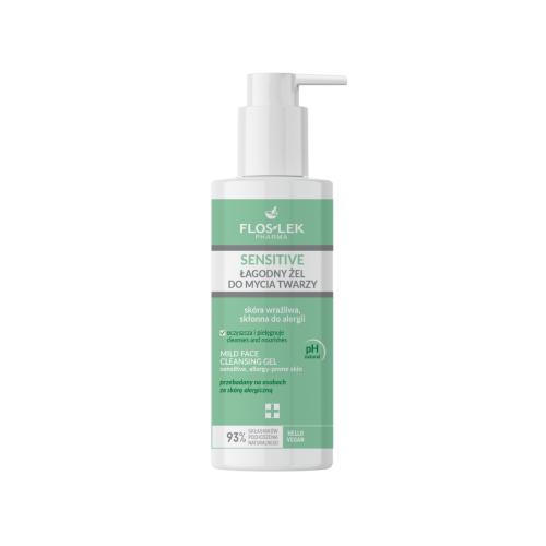 Miniaturka artykułu - FLOS-LEK Sensitive Łagodny żel do mycia twarzy, 175ml