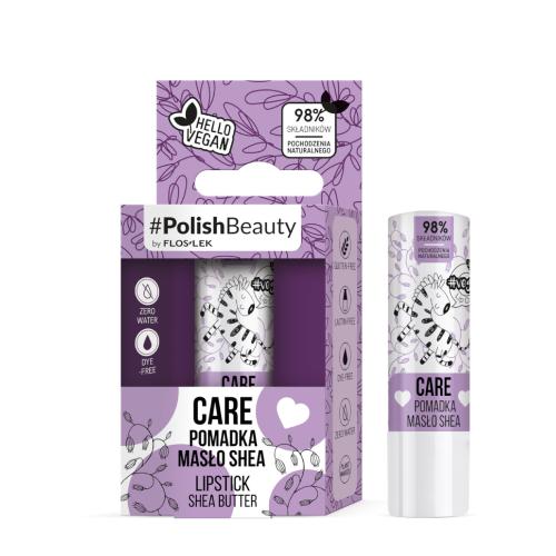 Miniaturka artykułu - FLOSLEK Vege Lip Care Hydro Pomadka do ust z masłem shea, 4,1g