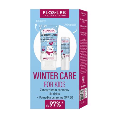 Miniaturka artykułu - FLOS-LEK Winter Care For Kids Zestaw Zimowy krem ochronny dla dzieci, 50ml + Pomadka ochronna SPF20, 4g