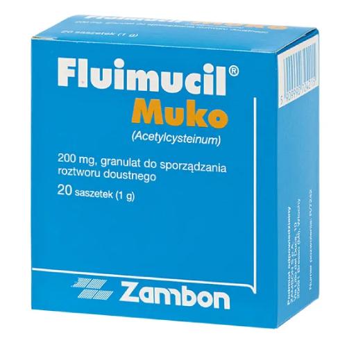 Miniaturka artykułu - FLUIMUCIL MUKO 200 mg - 20 saszetek