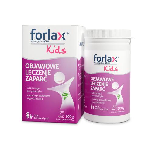 Miniaturka artykułu - Forlax Kids na zaparcia u dzieci smak pomarańczowy, 200 g
