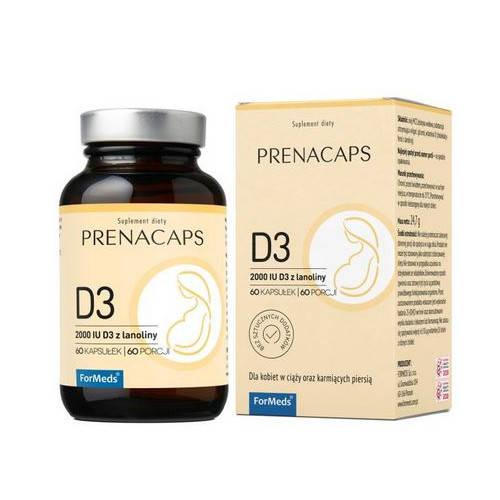 Miniaturka artykułu - FORMEDS PRENACAPS D3 2000IU, 60 kaps.