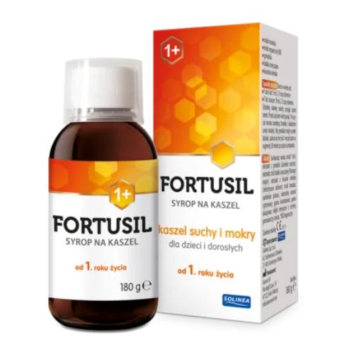 Miniaturka artykułu - Fortusil Syrop na kaszel suchy i mokry, 180 g