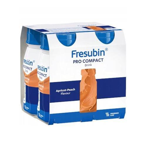 Miniaturka artykułu - Fresubin Pro Compact Drink smak morela-brzoskwinia, 4 x 125 ml KR&Oacute;TKA DATA 31.08.2026
