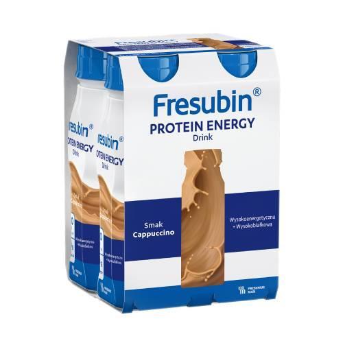 Miniaturka artykułu - Fresubin Protein Energy Drink smak cappuccino, 4 x 200 ml USZKODZONE TEKTUROWE OPAKOWANIE