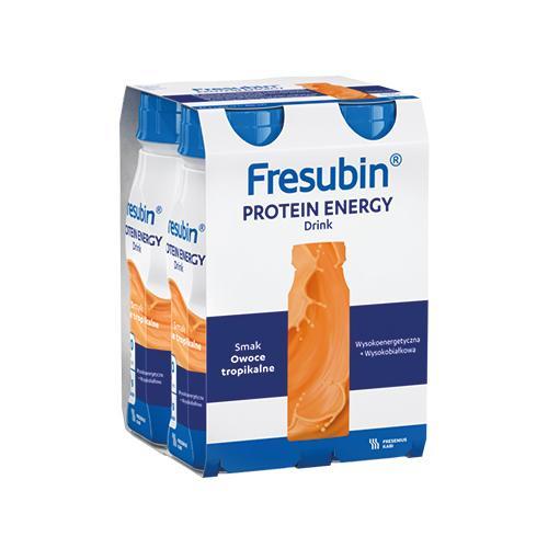 Miniaturka artykułu - Fresubin Protein Energy Drink smak owoce tropikalne, 4 x 200 ml USZKODZONE / OPAKOWANIE/TEKTUROWE