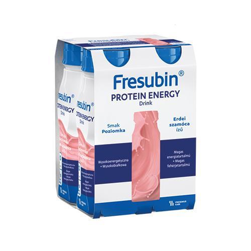 Miniaturka artykułu - Fresubin Protein Energy Drink smak poziomka, 4 x 200 ml USZKODZONE ZBIORCZE OPAKOWANIE