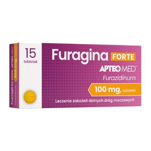 Miniaturka artykułu - Furagina Forte APTEO Med, 15 tabletek USZKODZONE TEKTUROWE OPAKOWANIE