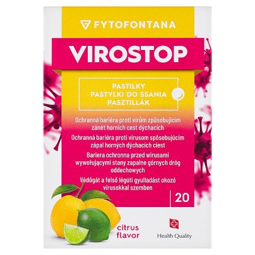 Miniaturka artykułu - Fytofontana Virostop Pastylki do ssania o smaku cytrusowym, 20 szt.