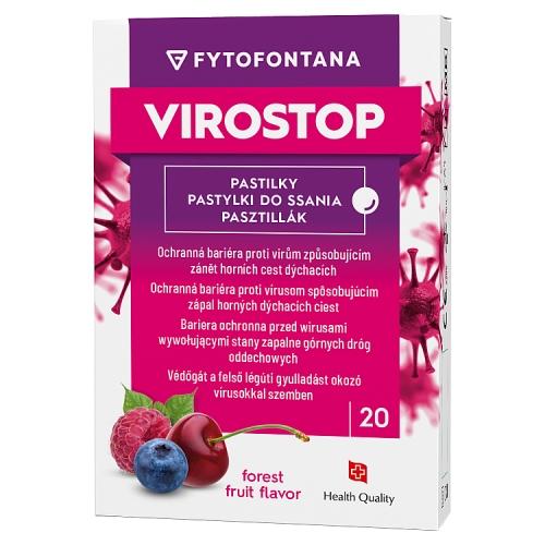 Miniaturka artykułu - Fytofontana Virostop Pastylki do ssania o smaku owoców leśnych, 20 szt.
