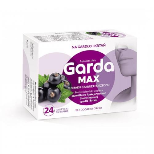 Miniaturka artykułu - Garda Max o smaku czarnej porzeczki, 24 past.