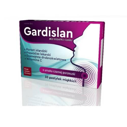 Miniaturka artykułu - Gardislan bez dodatku cukru o smaku czarnej porzeczki, 30 past.