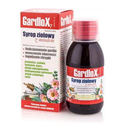 Miniaturka artykułu - Gardlox 7 Syrop ziołowy z miodem - 120 ml