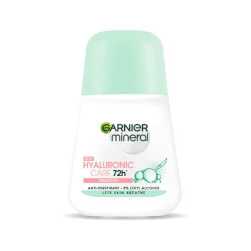 Miniaturka artykułu - Garnier Mineral Hyaluronic Care Sensitive Antyperspirant roll-on, 50 ml