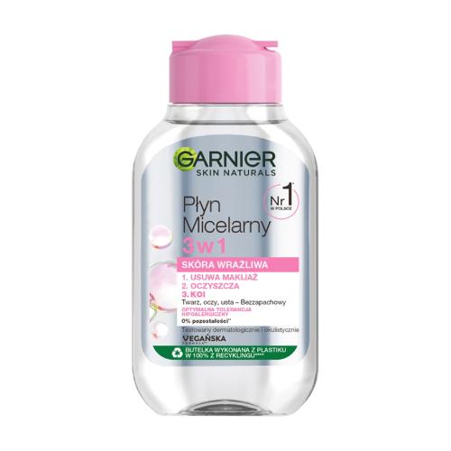 Miniaturka artykułu - GARNIER Płyn micelarny 3w1 sk&oacute;ra wrażliwa, 100ml	