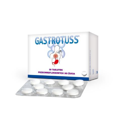 Miniaturka artykułu - Gastrotuss tabletki przeciwrefluksowe do żucia, 30tabl.