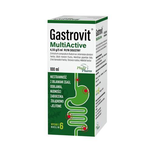 Miniaturka artykułu - Gastrovit MultiActive - Lek rośliny poprawiający trawienie i niwelujący zaparcia, 100ml USZKODZONE / BRAK OPAKOWANIA